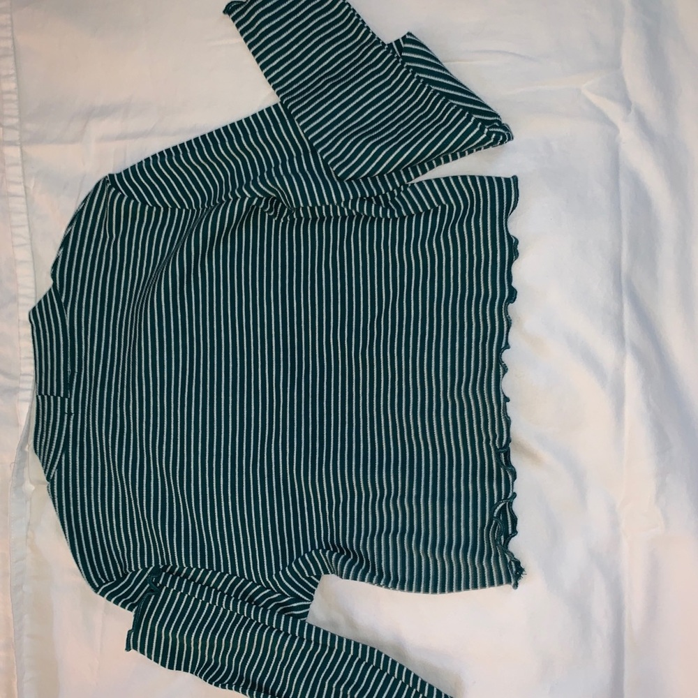 Long sleeved crop top.